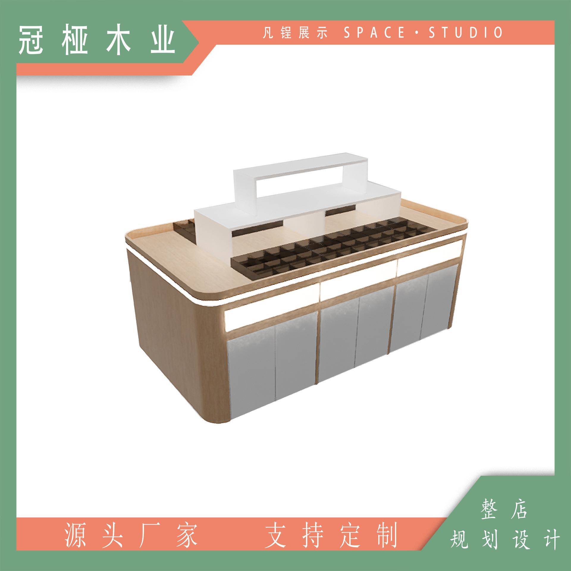 服装店中岛货架文创精品饰品店流水台组合款可拆卸一条式货架