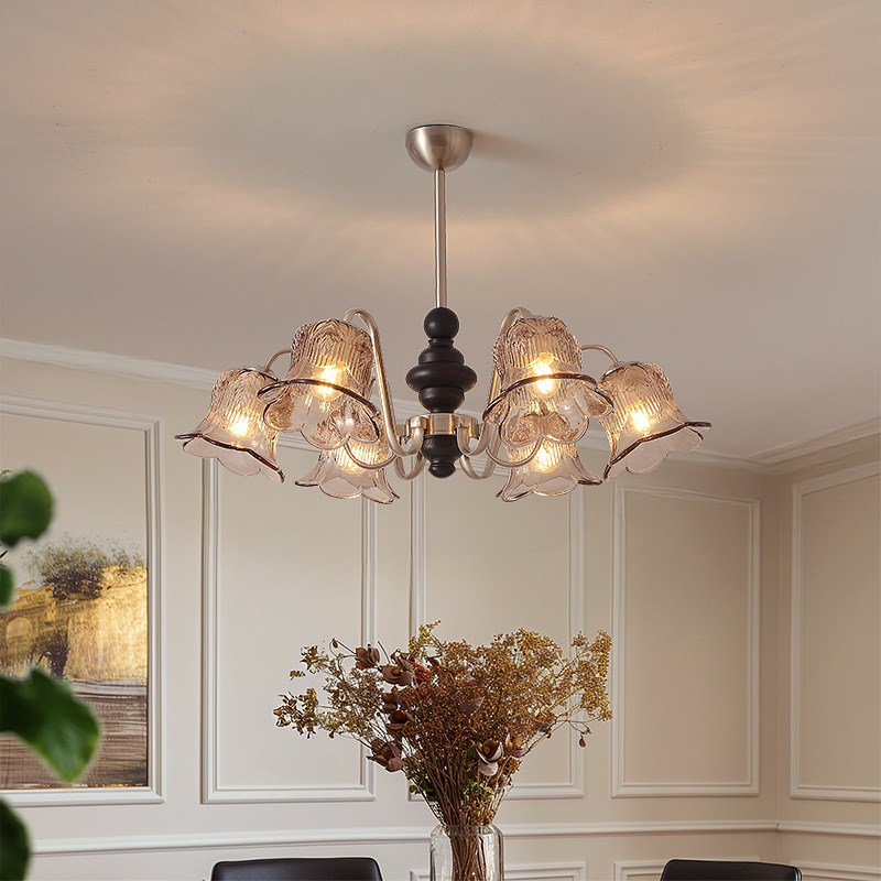 美式吊灯客厅餐厅卧室灯乡村法式复古风铁艺玻璃简约大气书房灯具