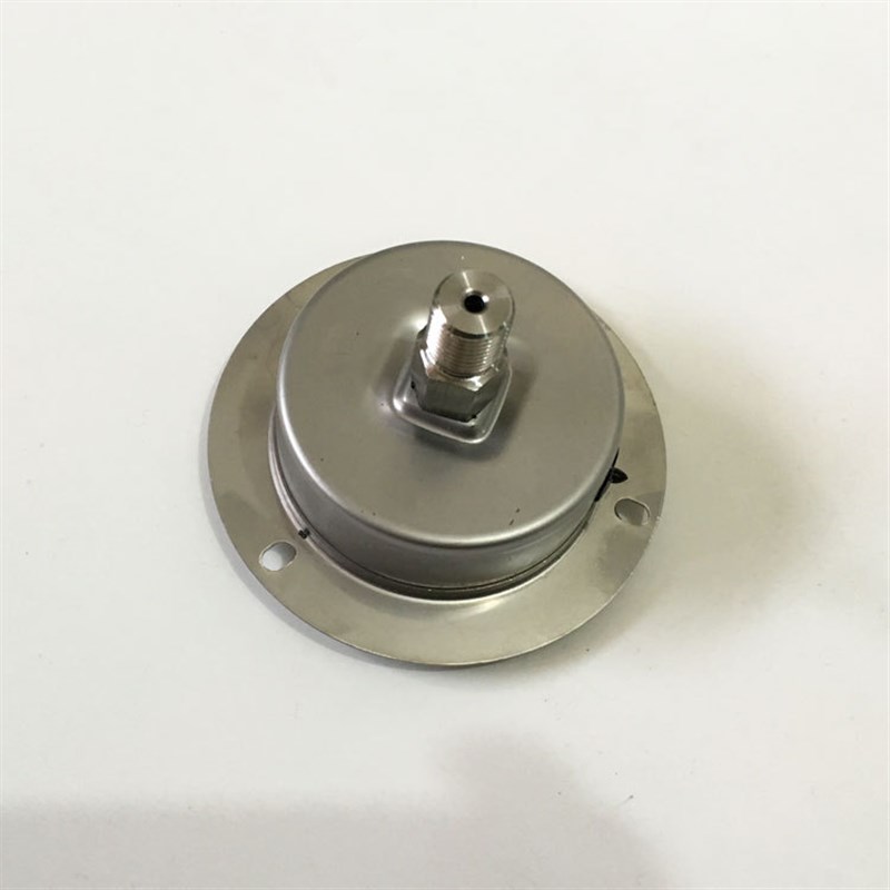 不锈钢轴向带边耐震压力表YN-100B-ZT 双刻度MPA/bar Y-100ZT抗振