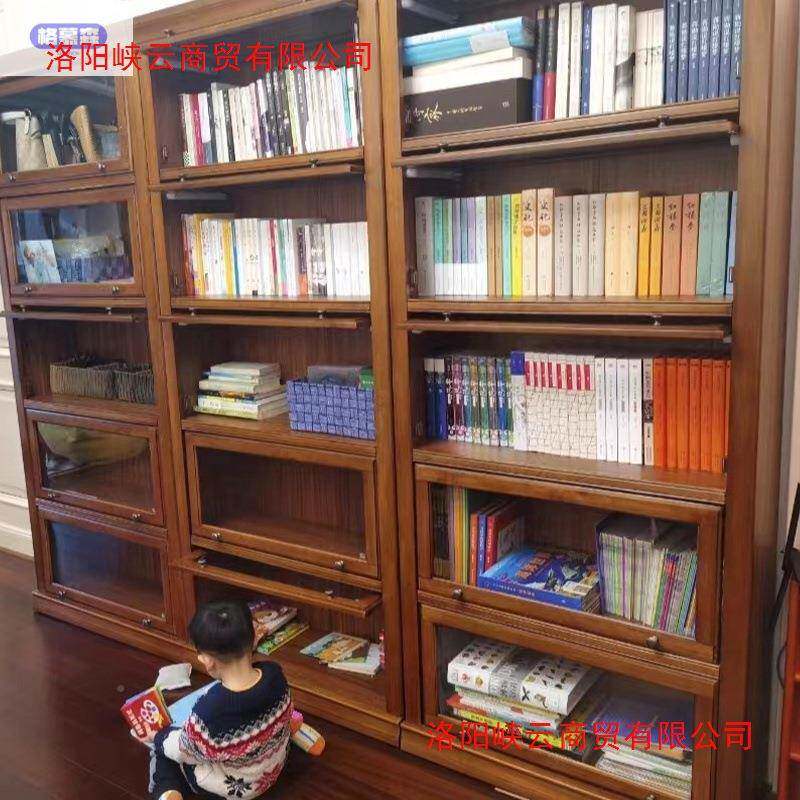 防玻尘实木璃门书SXJ柜架儿童卧储物柜室家用书落地组合客厅收纳