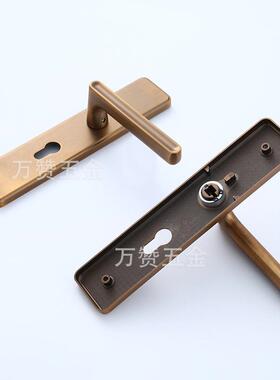 现M637-66-代简约锌连体锁PD黑色家手居房门锁卧室V橱柜执锁合金