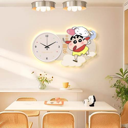 奶油钟风客厅表挂表挂墙餐厅音现代静风简约新创意时钟2YW-DENG-0