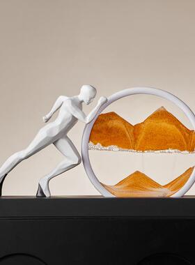 往装直前跑步人现代简约风客厅办公SHDK1703电视柜家居饰室品摆件