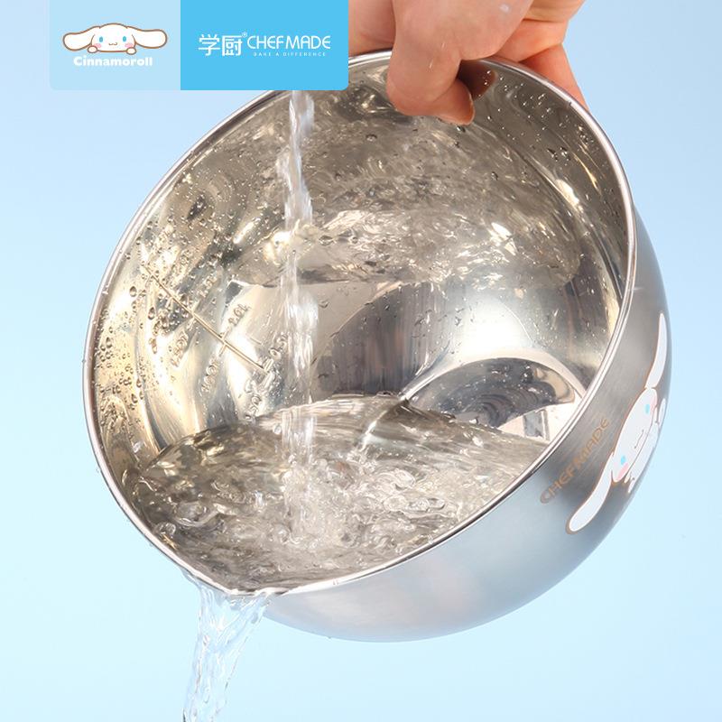 学厨L玉桂狗不锈钢20580CM打工蛋盆家用揉面C盘加深加厚厨房盆烘
