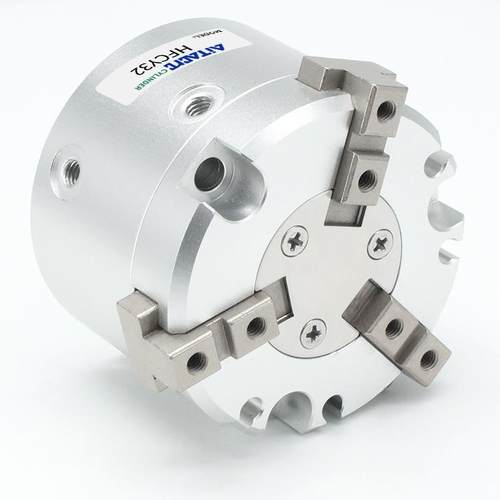 HFCY三爪动手指392气缸HCI6二爪HFCX-20气/25/32FS四爪卡盘1夹紧