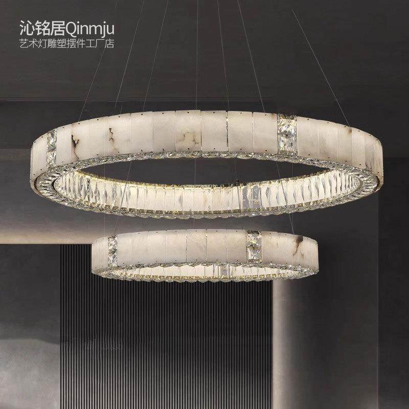 客厅云高石吊灯水晶轻奢现简约大餐厅代卧室别墅气挑539复式楼吊,家装灯饰光源,智能吊灯,淘宝优惠券,粉丝福利购,淘宝优惠卷