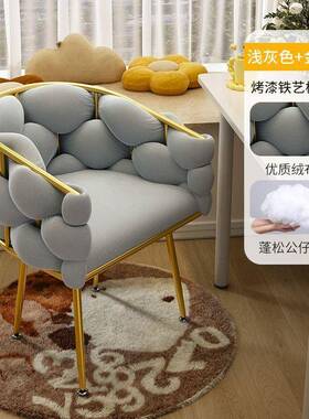 轻奢OXN高端妆椅爆台款网红甲美椅子女生化卧室梳妆凳单人面包梳