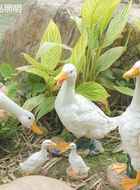 仿玻鸭真子灯璃钢造型灯外防水动物灯公园户广场发光景观灯装DzN-