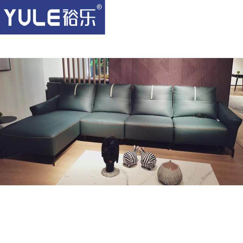 新墨绿品功能布艺沙解直播可详细了发细间节