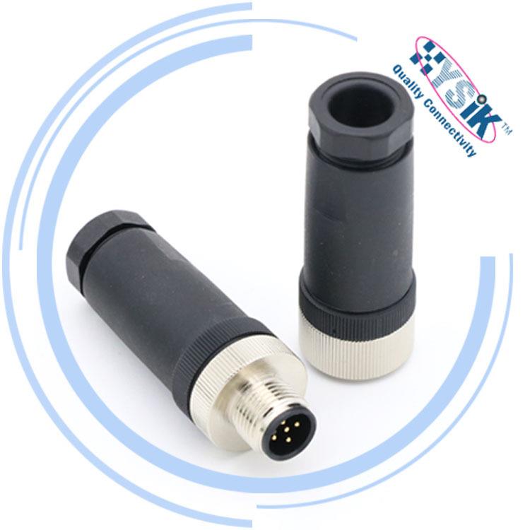 NMEA200一拖芯五航T型T型总线连接器5多端口组0合线M12空插头
