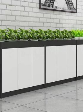 办公RQC隔断柜木室质文件柜矮边柜花槽员工储物柜靠墙白色柜桌柜