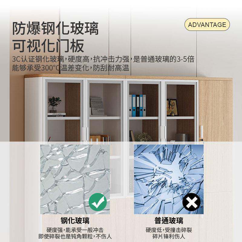 办公室文件木质柜资料柜柜办公柜背景SG-12带锁档案储物柜收纳柜