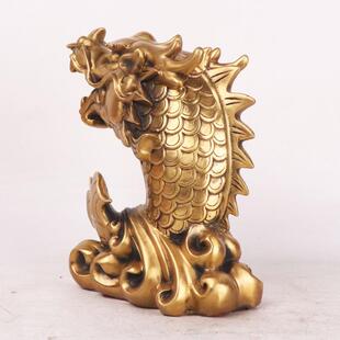 杨铜龙鱼铜鱼工记艺品家居客厅办公室0117摆件铜头龙鱼鱼化龙