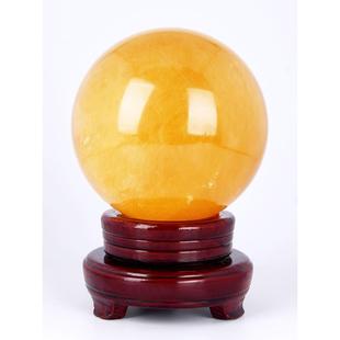 厨西北角黄房水晶67892676球天方解石摆件白色水晶球原家石然客厅