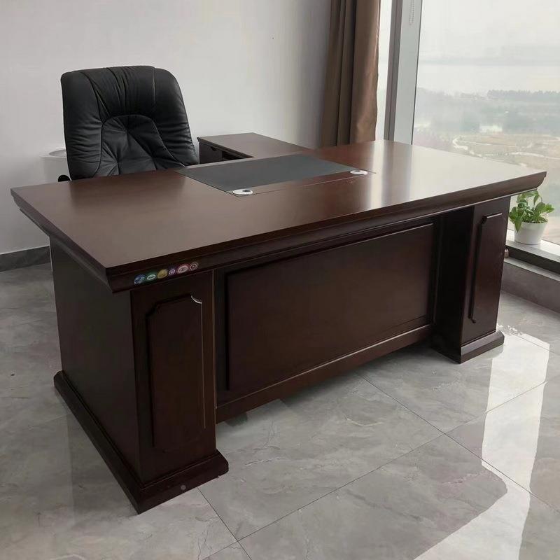 现代简约办公室老板办公桌HYZ-063经理桌家子桌椅组办合女总裁公