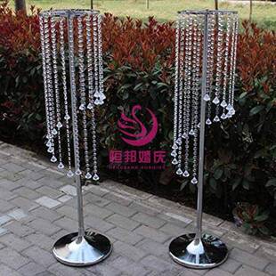 CFP直销婚庆道具路引铁厂艺花水架场地布置道具S家型晶珠帘路引花