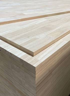 双A橡胶木指接板踏木原木直拼板楼级梯步板窗IFP台装修木实板木芯