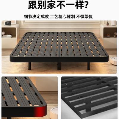 悬浮床架家用铁艺双人床无床头排骨架加单不锈钢宿床厚铁床舍CSL