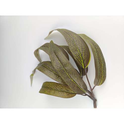 仿真桉树叶单枝花柳叶北欧风家居婚庆装饰绢布假花花材