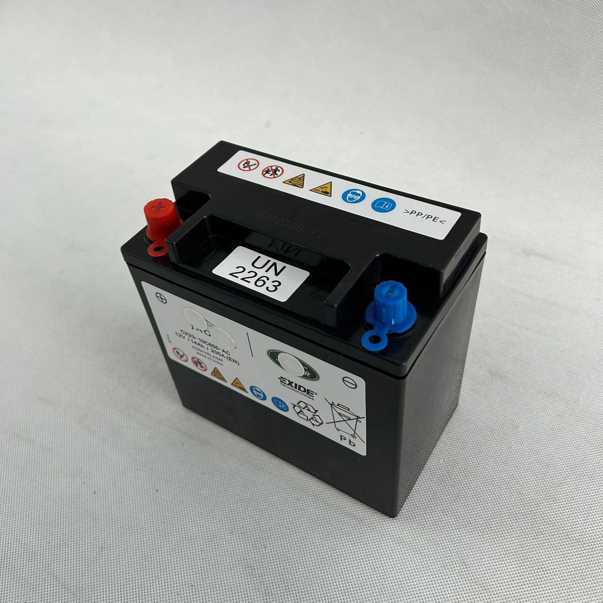 适用于汽车DIN14-SMF12v14ah免维护汽车辅助电池AGM汽车电池