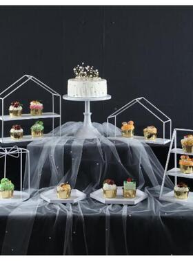 式点心架欧台托盘甜台品展示架铁LTH艺摆件婚礼蛋糕架12件套摆装