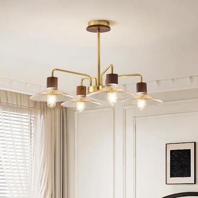 美式复古护GBS眼灯饰胡桃木色客餐厅卧室简灯具现代轻约大气奢厅