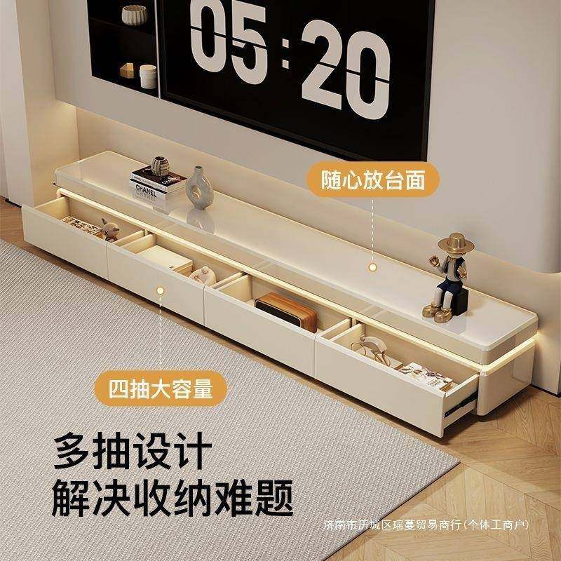 YM落地电视柜现简约代奶油风极简款茶OIT几组合视小户型客厅新电,电子元器件市场,其它元器件,淘宝优惠券,粉丝福利购,淘宝优惠卷