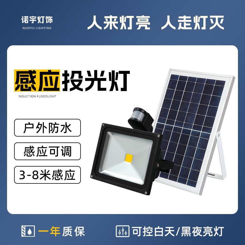 室外太阳能红外感应防雨投光灯
