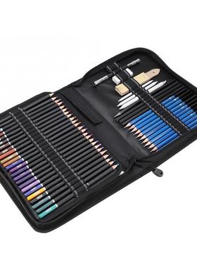 95件素描铅笔套装95136PCS彩色铅笔集素件描艺术套成套人儿童绘画