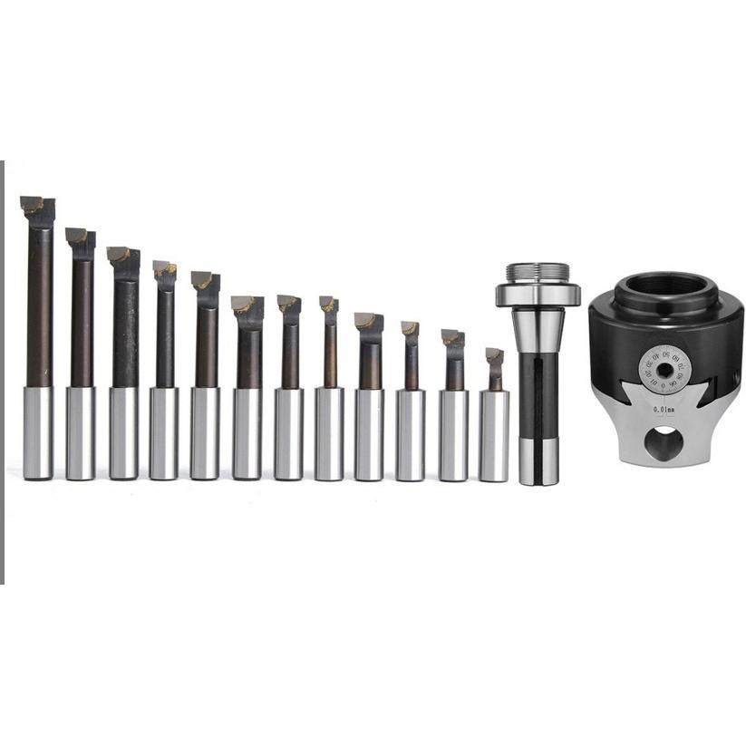 SKU[(OPP袋包装:钻床镗MPI头套装3)寸镗头+R8柄+2个3/41寸镗杆