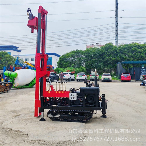 庭院光伏小型履带两用打桩机