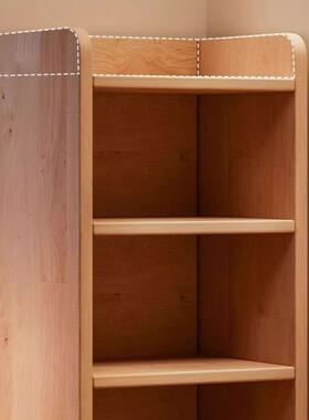 实木置物靠墙OCZ地储层物柜转角收纳柜防落尘带门架书柜多小窄柜