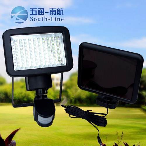 100LED太阳能红外体线人感应灯投光泛光灯灯庭院灯SL-14超亮0w
