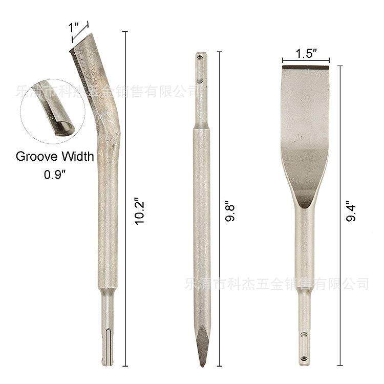 冲击钻头方圆柄扁凿子尖镐钎电镐头U型开槽穿AZM钻五坑凿凿6P墙C