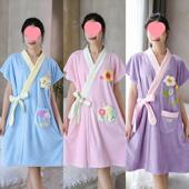 巾女穿可裹浴袍非纯棉吸水速ARX干可浴爱浴裙大用人家洗澡浴衣可