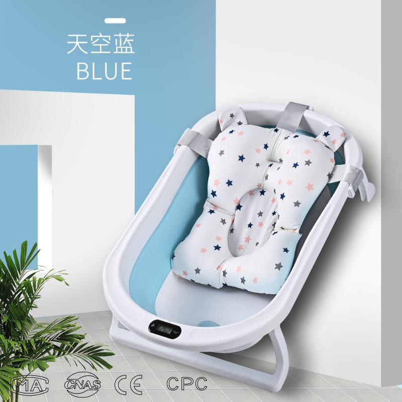 婴儿洗澡盆宝宝折叠浴盆新生幼儿童可坐躺家用大号沐浴桶小孩用品