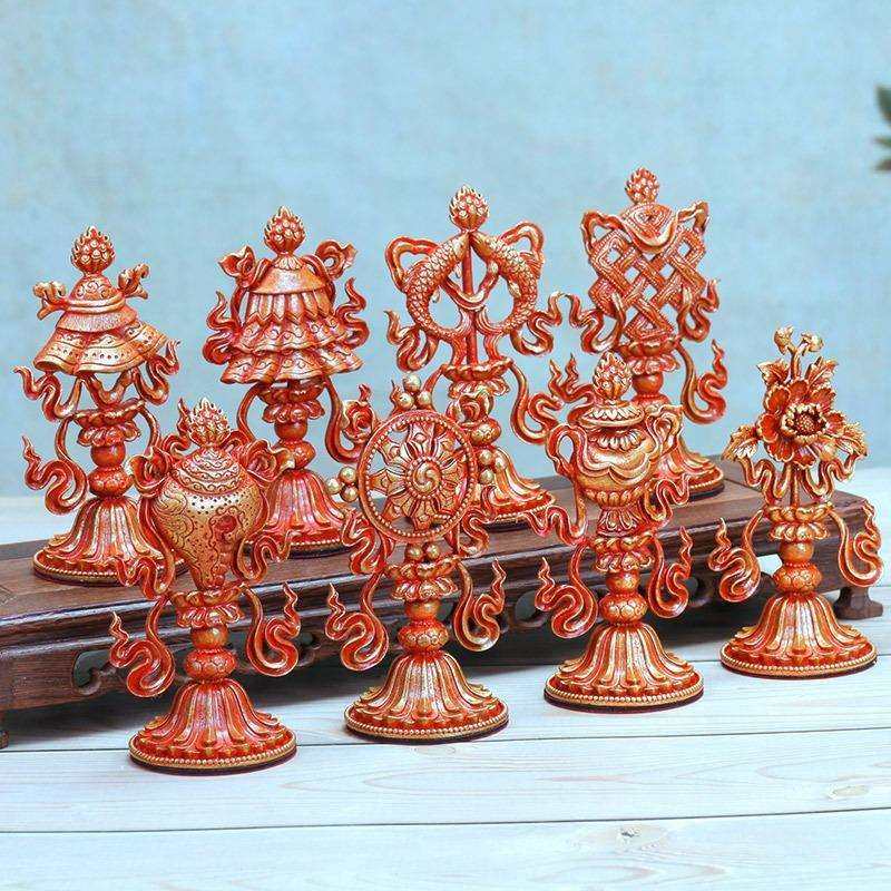 铜手工复古八吉祥摆件藏传佛吉祥八宝套装礼佛用,3C数码配件,USB灯,淘宝优惠券,粉丝福利购,淘宝优惠卷