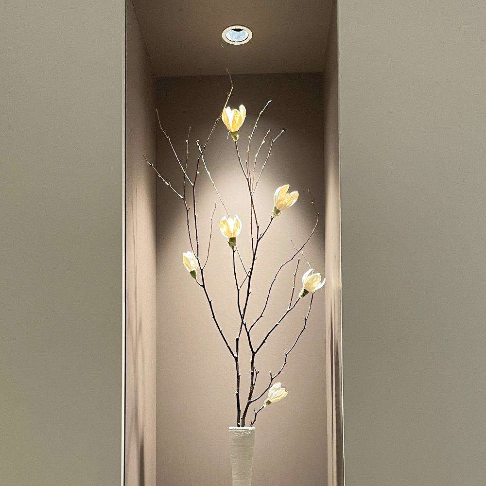 qh#北欧玉兰花长枝干花大号花束落地天然干树枝手工干花开放格玄