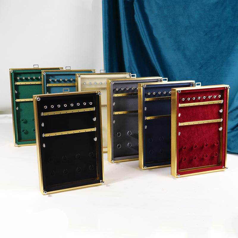 透明防尘首饰展示盘收纳立式挂墙壁珠宝展示盘金属边框超纤耳环架,玩具/童车/益智/积木/模型,毛绒/玩偶/公仔/布艺类玩具,淘宝优惠券,粉丝福利购,淘宝优惠卷