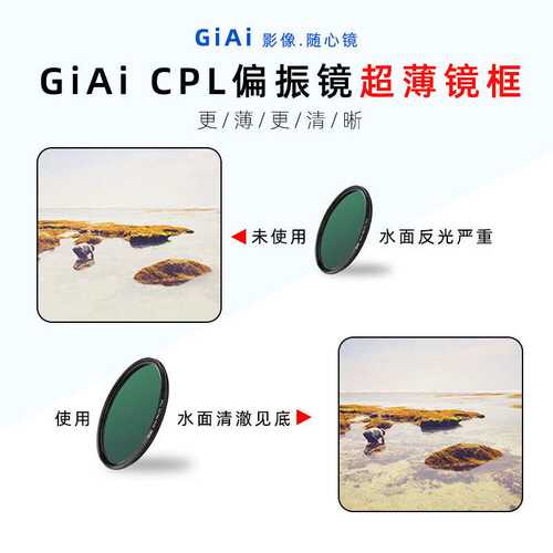 摄影滤镜消除反光可调型CPL偏振镜可按需求制作工业视觉用偏振片