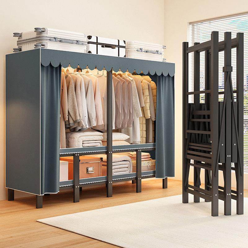 衣柜免安装简易家用卧室全钢架加粗加厚出租房布衣橱结实耐用加固,农机/农具/农膜,其它农用工具,淘宝优惠券,粉丝福利购,淘宝优惠卷