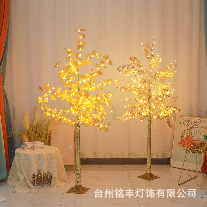 乔迁新居摇钱树灯新年春节喜庆家用LED装饰铜钱树灯厂家批发