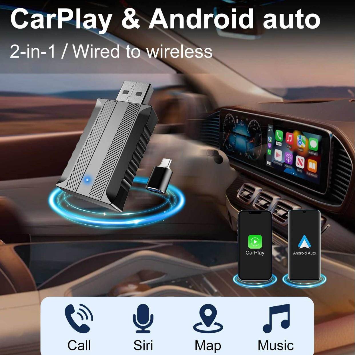 爆款二合一无线CarPlay无线Androidauto售后退货率低
