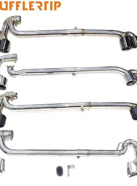 适用于宝马X3X4尾喉改装排气管双边双出四出不锈钢碳纤维方口尾嘴