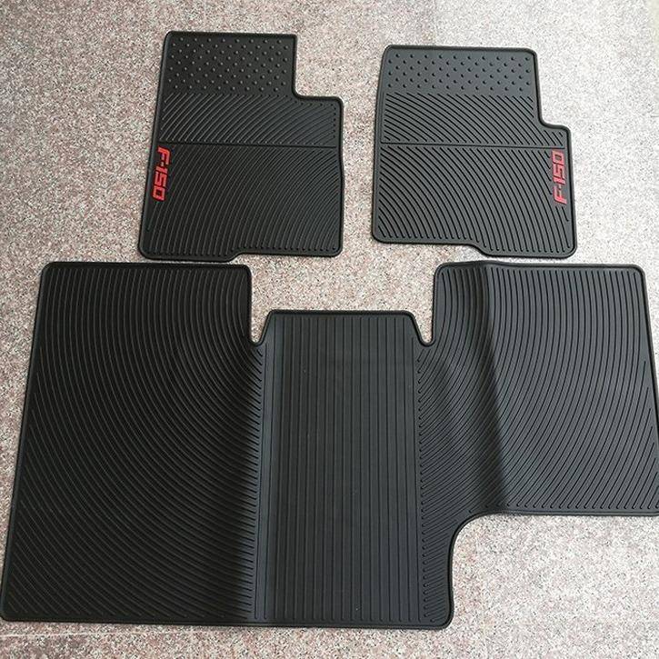 适用09-15年福特猛禽F150专用橡胶脚垫原厂款车底脚垫地毯配件