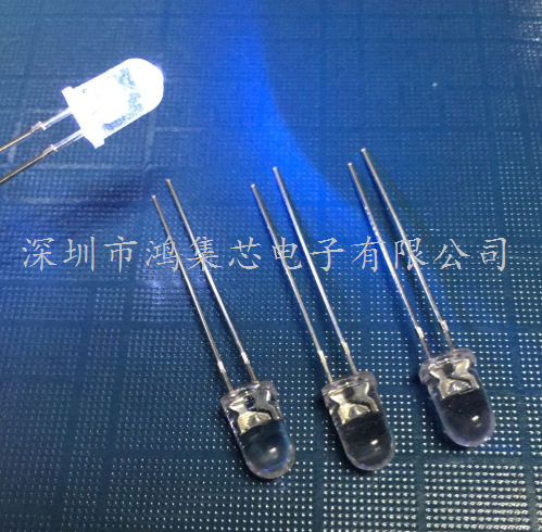 5mm蜡烛闪白光仿真烛光自闪烁渐变慢呼吸直插LED灯珠发光二极管
