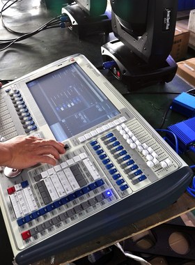 蓝色Artnet舞台灯光4口双向网络信号传输控制器4路输出DMX512控台