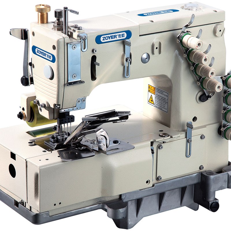 供应 ZY1404PSF 佐屹四针链式门襟机(带拖轮),多针缝纫机