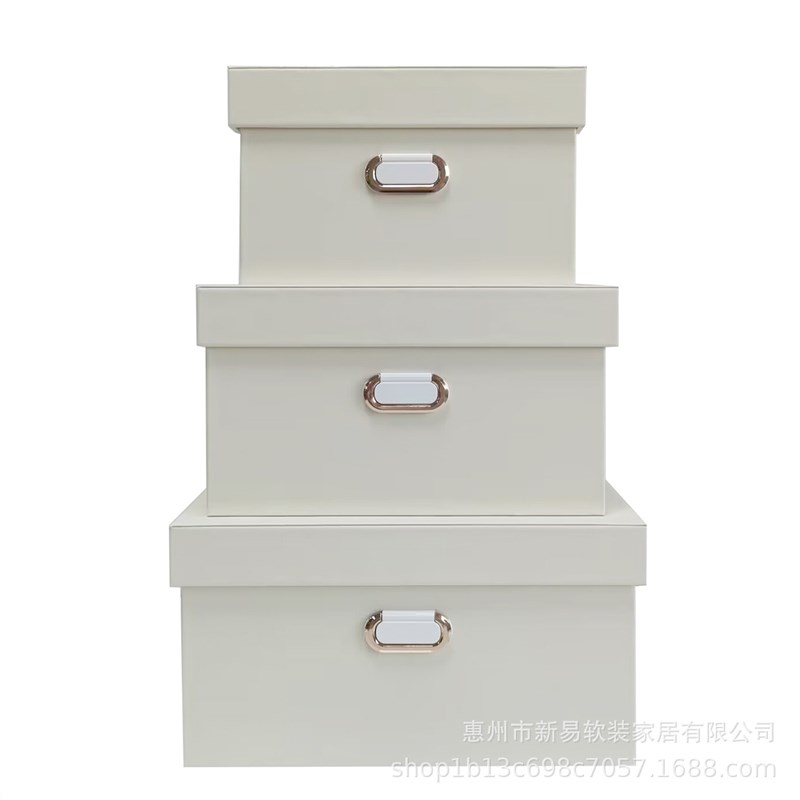 现代轻奢衣帽间收纳盒摆件样板房软装饰品创意衣柜橱窗大号储物箱