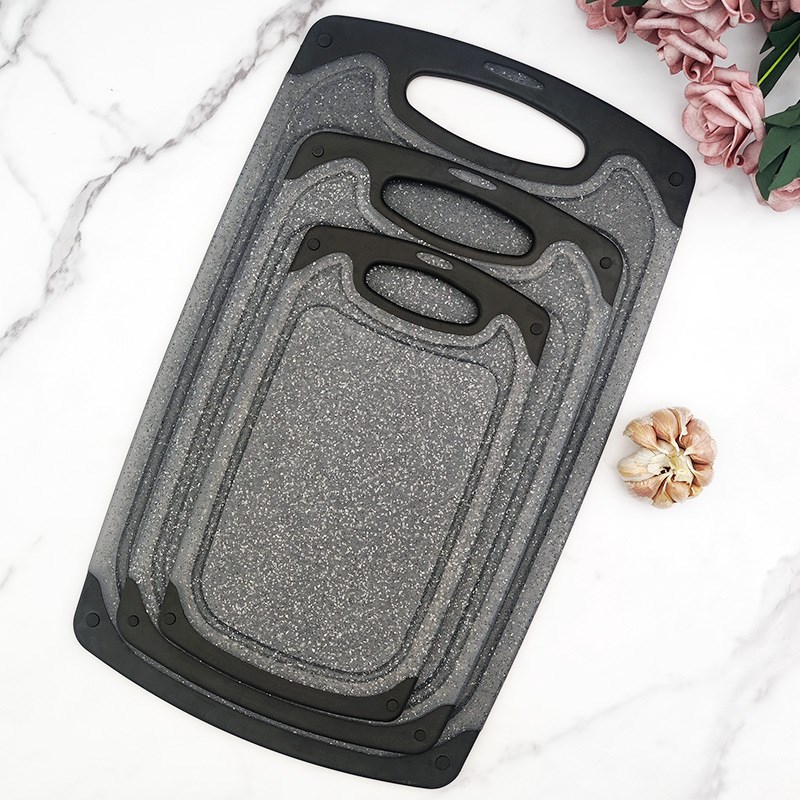 现货仿大理石菜板三件套 PP菜板塑料菜板案板 分类菜板水果砧板